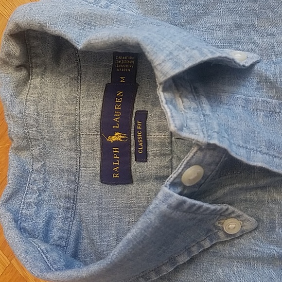 Rare! Ralph Lauren denim jean button down long sleeve shirt - Picture 9 of 10